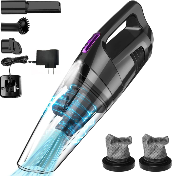 WHALL® Handheld Vacuum Cordless EV-607, Dry Wet Hand Vacuum Cleaner 8500 PA Suction