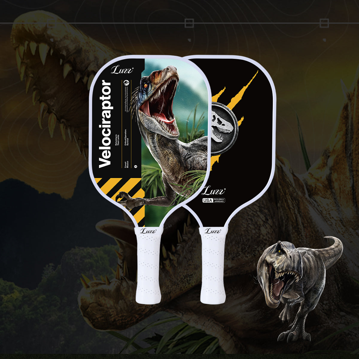 Luzzpickleball Velociraptor Original Paddle (16mm) T700 Carbon Fiber